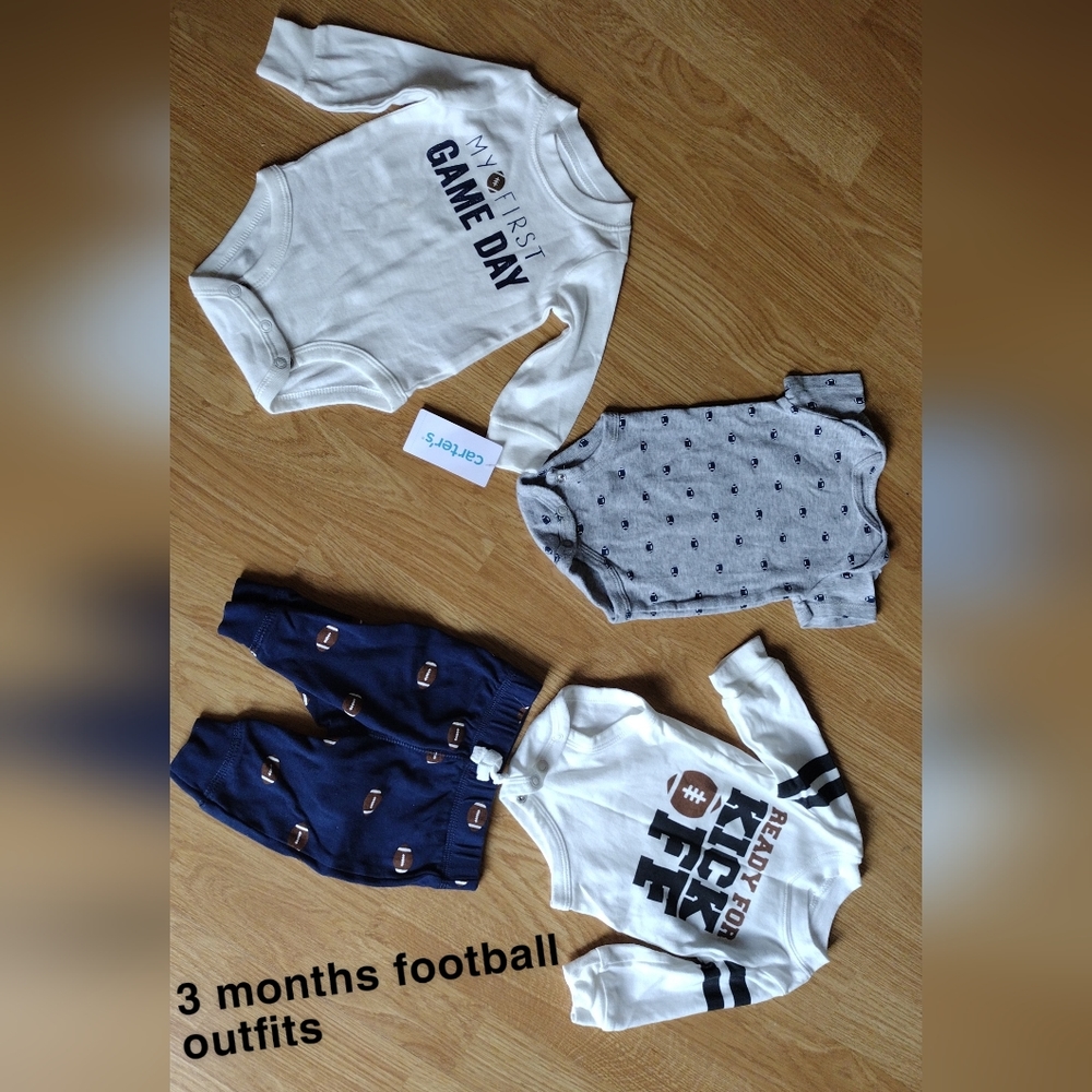 Baby boy football outfits 3 months